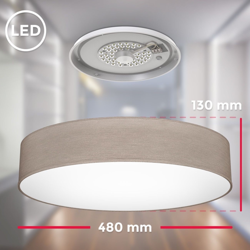 B.K. Licht 1395 - LED Plafon LED/20W/230V taupe