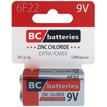 Bateria Cynkowo-chlorkowa 6F22 EXTRA POWER 9V