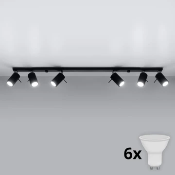 Brilagi -  LED Oświetlenie punktowe ASMUS 6xGU10/7W/230V czarne