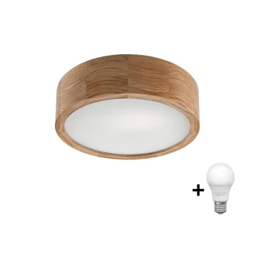 Brilagi - LED Plafon CARVALHO 1xE27/60W/230V dąb śr. 27,5 cm