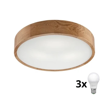 Brilagi - LED Plafon CARVALHO 3xE27/60W/230V dąb śr. 47,5 cm