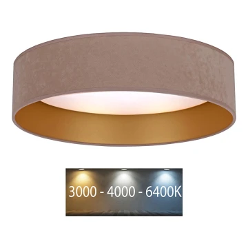 Brilagi - LED Plafon VELVET LED/12W/230V śr. 30 cm 3000K/4000K/6400K beżowy/złoty