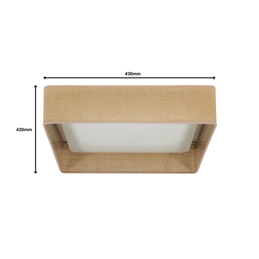 Brilagi - LED Plafon VELVET SQUARE LED/24W/230V brązowe