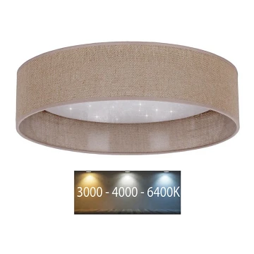 Brilagi - LED Plafon VELVET STAR LED/24W/230V śr. 40 cm 3000K/4000K/6400K beżowy