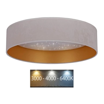 Brilagi - LED Plafon VELVET STAR LED/24W/230V śr. 40 cm 3000K/4000K/6400K kremowy/złoty