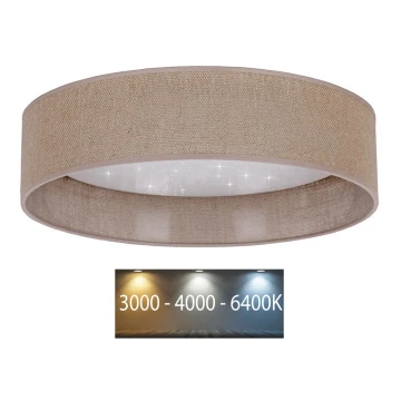 Brilagi - LED Plafon VELVET STAR LED/36W/230V śr. 55 cm 3000K/4000K/6400K kremowy/złoty