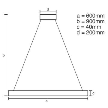 Brilagi - LED Żyrandol ściemnialny na lince CIRCLE LED/42W/230V 3000-6500K + pilot zdalnego sterowania