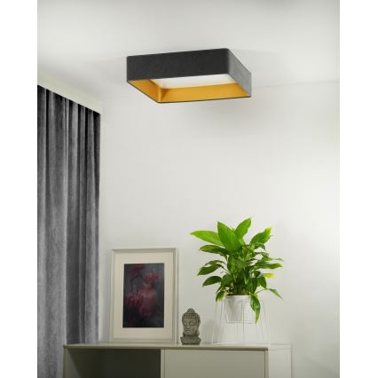 Brilagi - Ściemnialna lampa sufitowa LED VELVET SQUARE LED/24W/230V 43x43 cm 3000/4000/6500K + pilot zdalnego sterowania szara