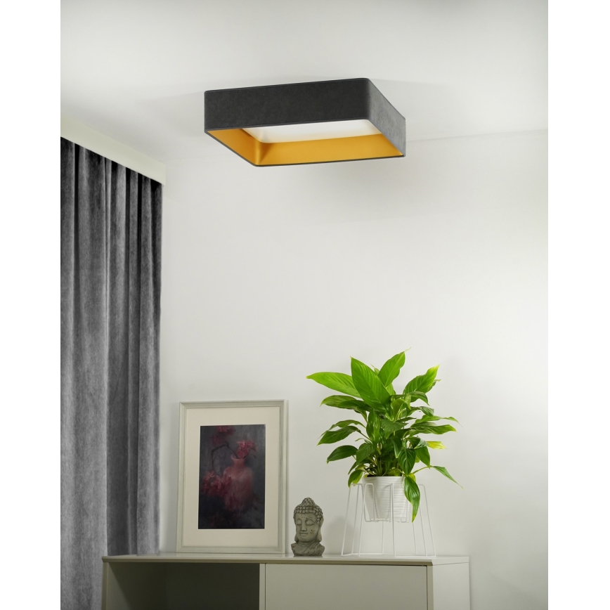 Brilagi - Ściemnialna lampa sufitowa LED VELVET SQUARE LED/24W/230V 43x43 cm 3000/4000/6500K + pilot zdalnego sterowania szara