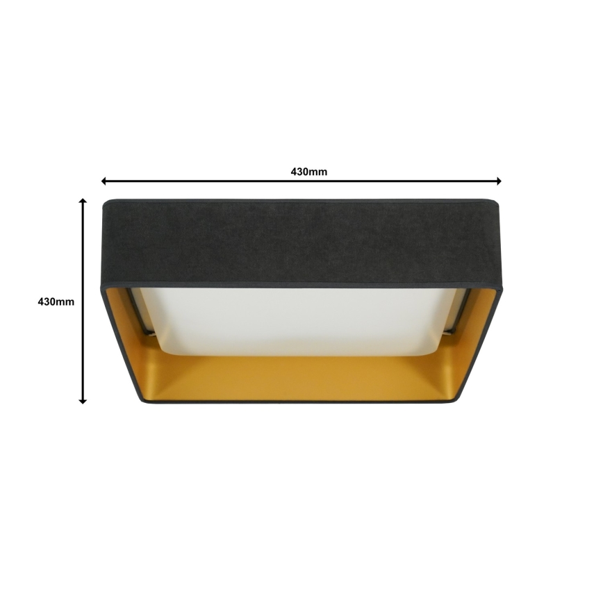 Brilagi - Ściemnialna lampa sufitowa LED VELVET SQUARE LED/24W/230V 43x43 cm 3000/4000/6500K + pilot zdalnego sterowania szara
