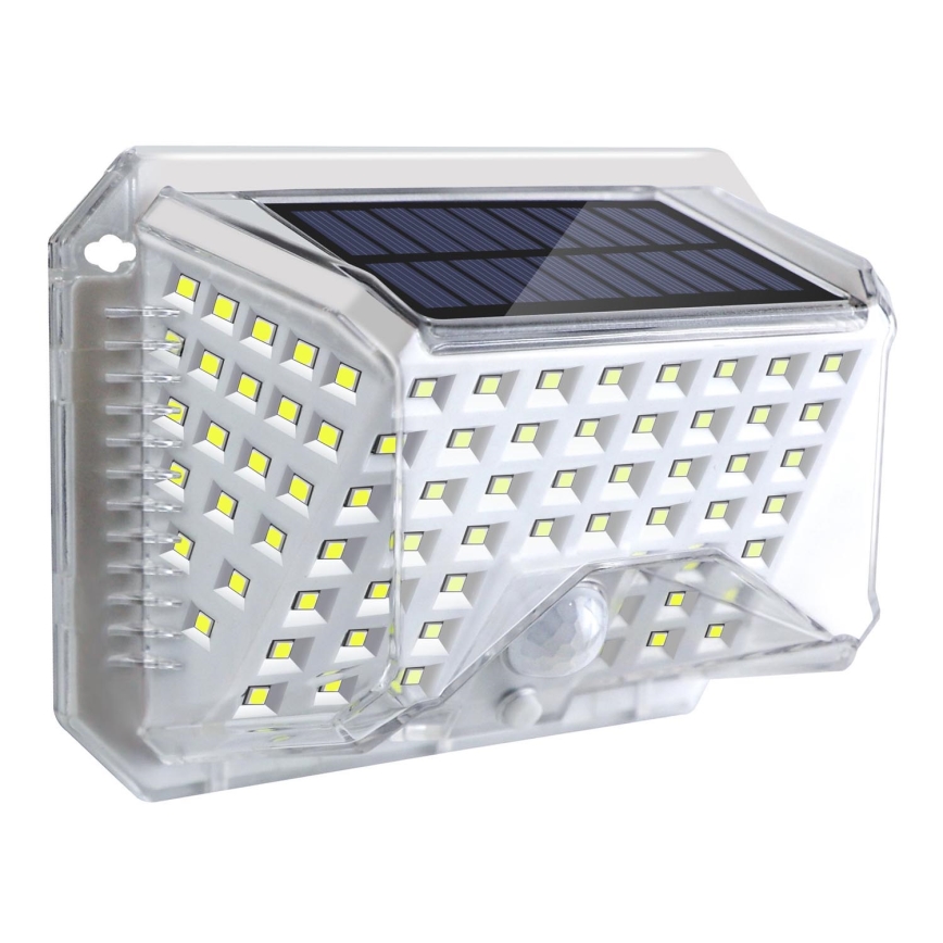 Brilagi - Solarna lampa ścienna LED z czujnikiem WALLIE LED/4W/5,5V 6500K IP64 srebrna