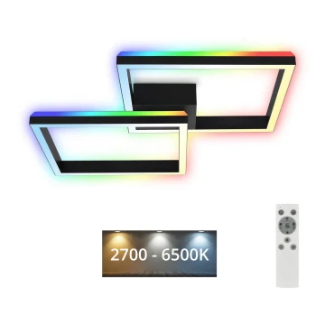 Brilo - LED RGBW Żyrandol natynkowy ściemnialny FRAME 2xLED/17W/230V 2700-6500K + pilot zdalnego sterowania