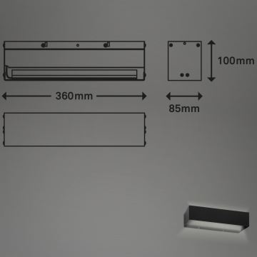 Briloner 2204-015 - LED Kinkiet zewnętrzny LED/8W/230V IP44 czarny