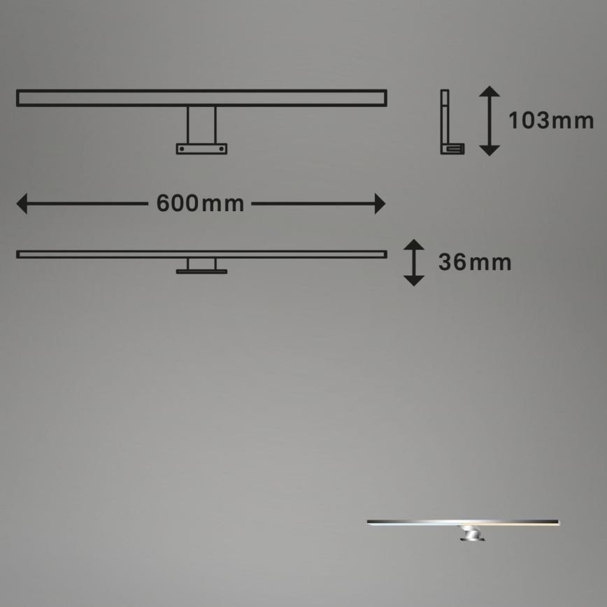 Briloner 2299-018 - Ściemniane oświetlenie lustra łazienkowego LED COOL&COSY LED/8W/230V 2700/4000K IP44