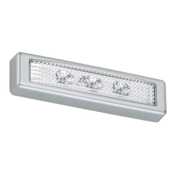 Briloner 2689-034 - LED Dotykowa lampa orientacyjna LERO LED/0,18W/3xAAA srebrna