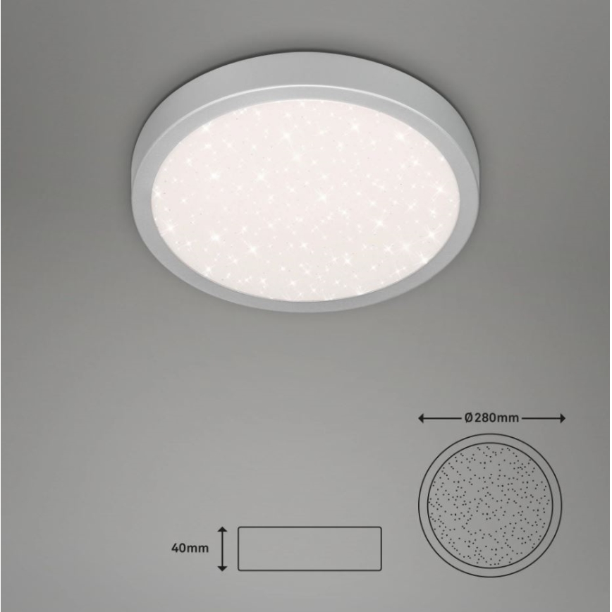 Briloner 3048-014 - LED Plafon RUNA LED/18W/230V srebrny