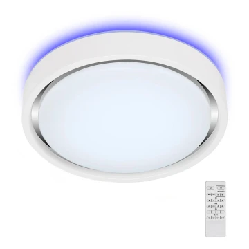 Briloner 3227-016 - LED RGB Oświetlenie ściemnialne z czujnikiem TALENA LED/24W/230V białe + pilot zdalnego sterowania