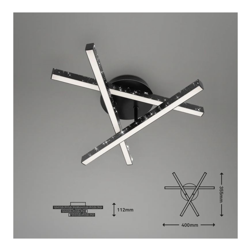 Briloner 3518-035 - LED Żyrandol natynkowy REY 3xLED/5W/230V