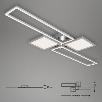 Briloner 3531-018 - LED Plafon ściemnialny FRAME LED/50W/230V 3000-6500K + pilot zdalnego sterowania