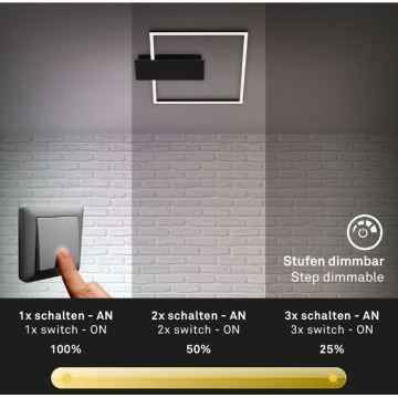 Briloner 3544-015 - LED Ściemnialny plafont NICO DUO LED/12W/230V