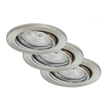 Briloner 7148-032-ZESTAW 3×LED Ściemnialne oświetlenie łazienkowe 1xGU10/5W/230V IP23