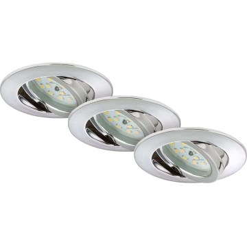 Briloner 7209-038 - ZESTAW 3x LED Łazienkowa oprawa wpuszczana LED/5W/230V IP23