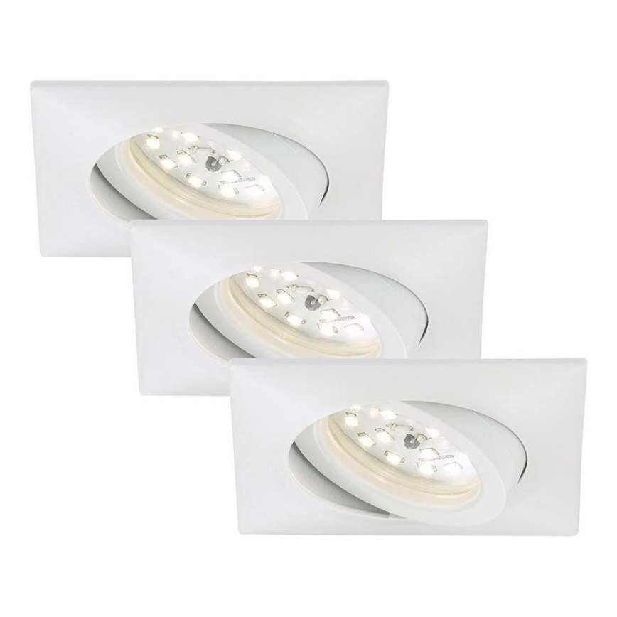 Briloner 7210-036 - ZESTAW 3x LED Łazienkowa oprawa wpuszczana ATTACH LED/5W/230V IP23 biała