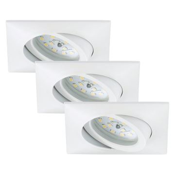 Briloner 7210-036 - ZESTAW 3x LED Łazienkowa oprawa wpuszczana ATTACH LED/5W/230V IP23 biała