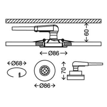 Briloner 7277-038 - ZESTAW 3x LED Ściemnialne wpuszczane oświetlenie łazienkowe 1xGU10/5W/230V IP23