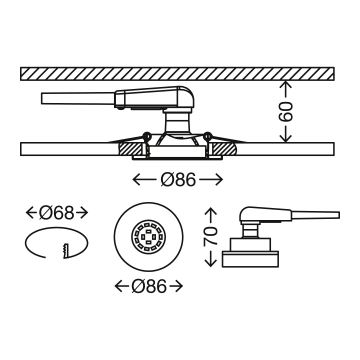 Briloner 7277-039 - ZESTAW 3x LED Ściemnialne wpuszczane oświetlenie łazienkowe 1xGU10/5W/230V IP23