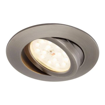 Briloner 7296-011 - LED Ściemnialne wpuszczane oświetlenie łazienkowe ATTACH LED/6,5W/230V IP23 antracyt