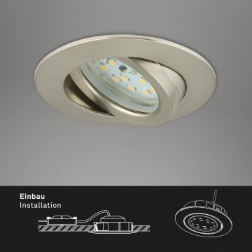 Briloner 7296-012 - LED Ściemnialne wpuszczane oświetlenie łazienkowe ATTACH LED/6,5W/230V IP23 chrom
