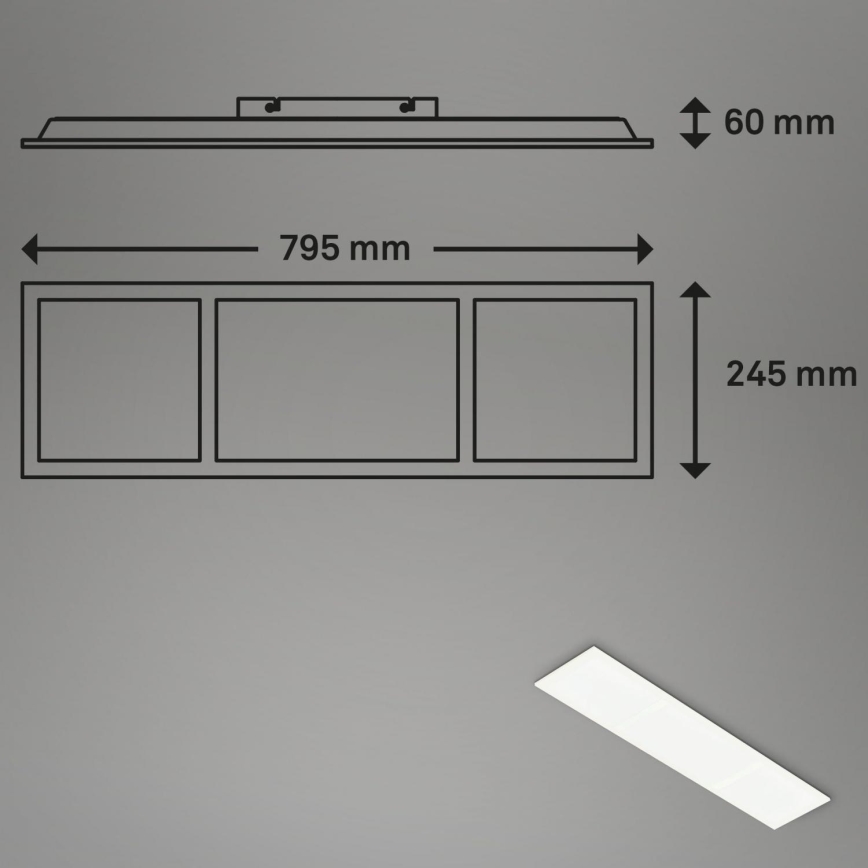 Briloner 7388-016 - Ściemnialna lampa sufitowa RGBW LED/24W/230V 3000-6500K + pilot zdalnego sterowania