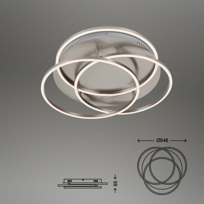 Briloner - LED Plafon ściemnialny FRAMES LED/60W/230V matowy chrom