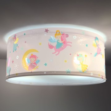 Dalber 42496 - Plafon dziecięcy FAIRY DREAMS 2xE27/15W/230V