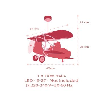 Dalber 54572 - Żyrandol dziecięcy LITTLE TEDDY 1xE27/15W/230V