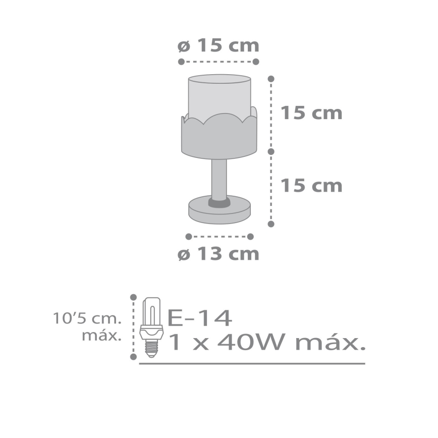 Dalber 61231E - Lampka dziecięca MOON 1xE14/40W/230V