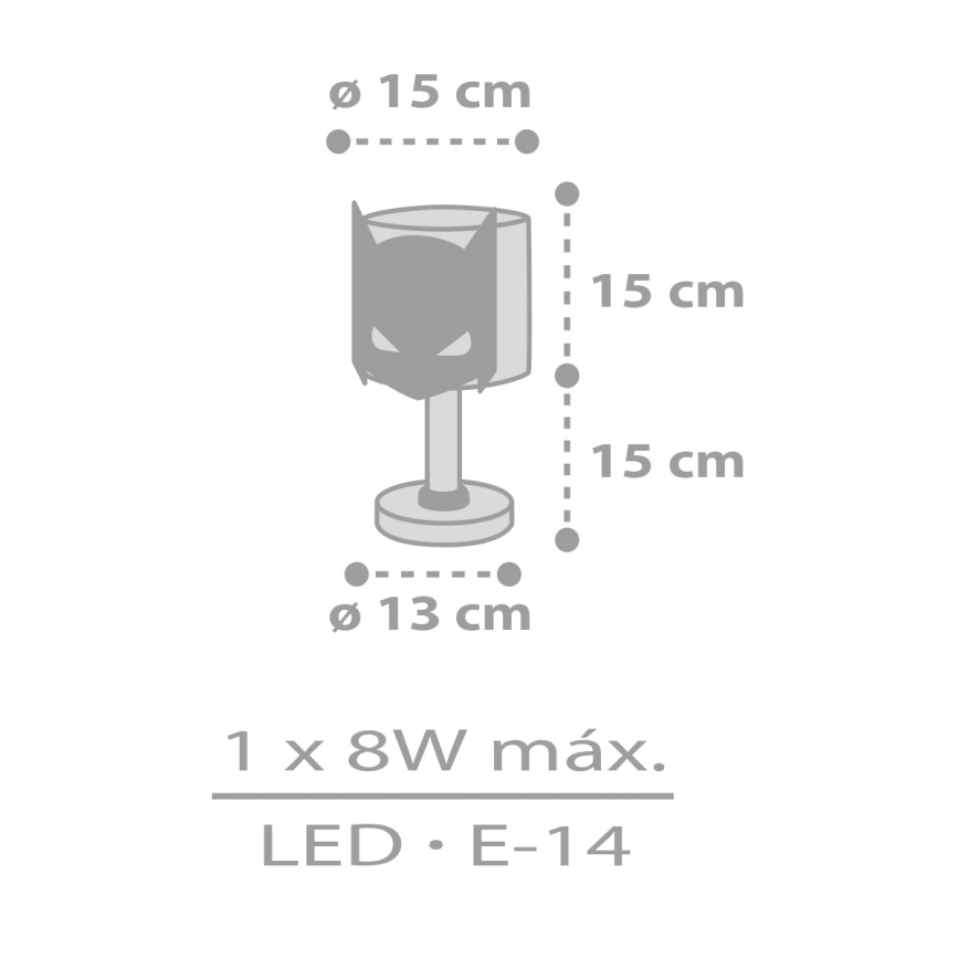 Dalber 61801 - Lampka dziecięca DARK HERO 1xE14/8W/230V