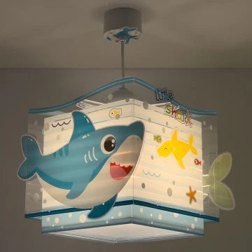 Dalber 63472 - Żyrandol dziecięcy BABY SHARK 1xE27/60W/230V