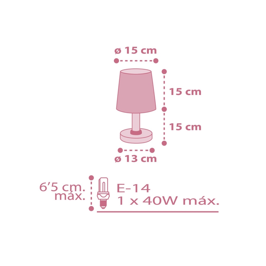 Dalber 82461 - Lampka dziecięca FLAMINGO 1xE14/8W/230V