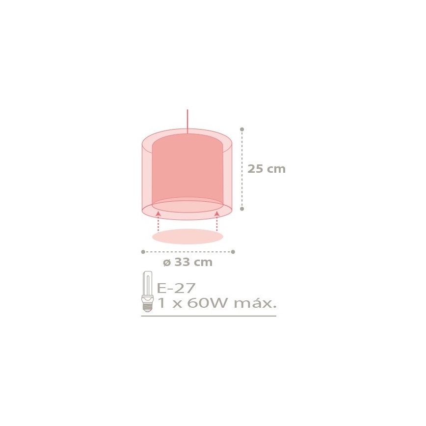 Dalber D-41432 - Żyrandol dziecięcy COLOR RAIN 1xE27/60W/230V