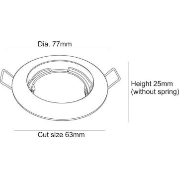 Deko-Light 120018 - Oprawa wpuszczana RUND 1xGU5,3-MR16/35W/12V chrom błyszczący