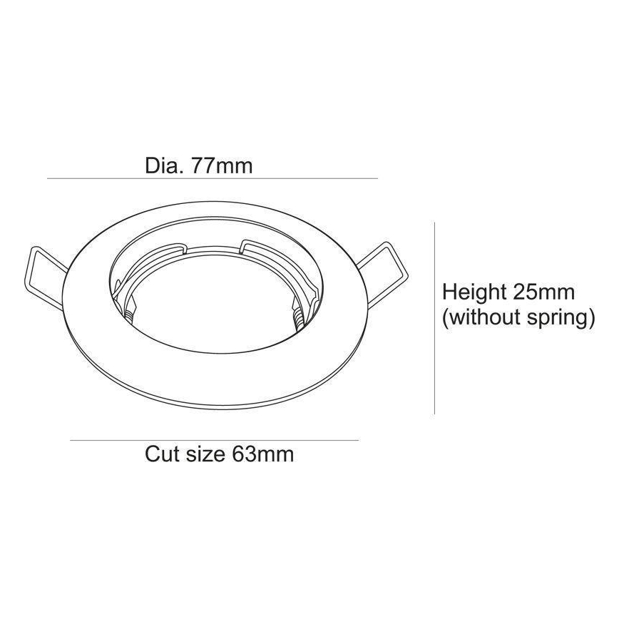 Deko-Light 120018 - Oprawa wpuszczana RUND 1xGU5,3-MR16/35W/12V chrom błyszczący