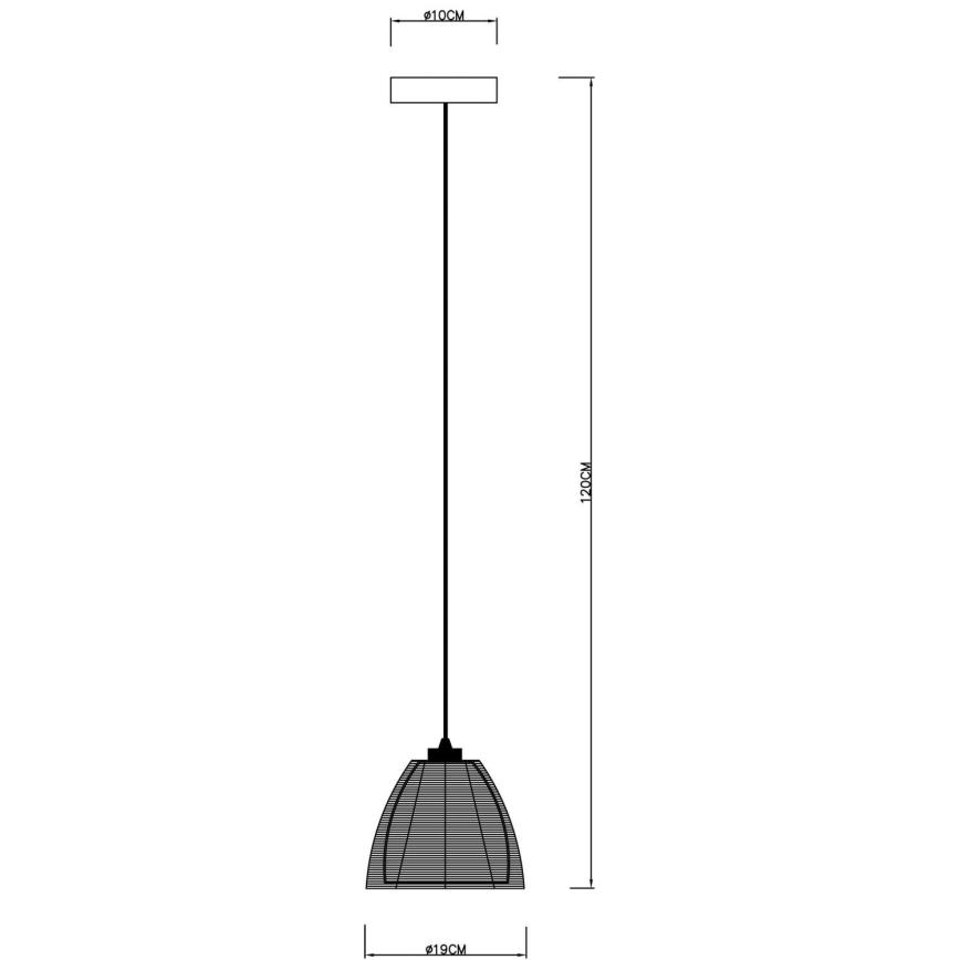 Deko-Light 342026 - Żyrandol na lince FILO 1xE27/60W/230V śr. 19 cm czarny