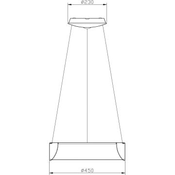 Deko-Light 342122 - LED Żyrandol ściemnialny na lince SCULPTORIS LED/27W/230V 3000K śr. 45 cm