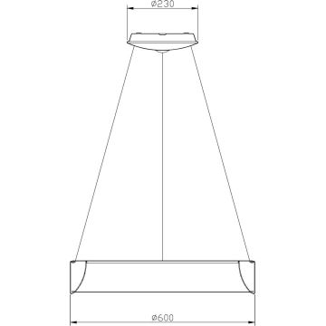 Deko-Light 342125 - LED Żyrandol ściemnialny na lince SCULPTORIS LED/27W/230V 4000K śr. 60 cm