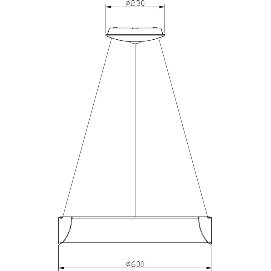 Deko-Light 342125 - LED Żyrandol ściemnialny na lince SCULPTORIS LED/27W/230V 4000K śr. 60 cm