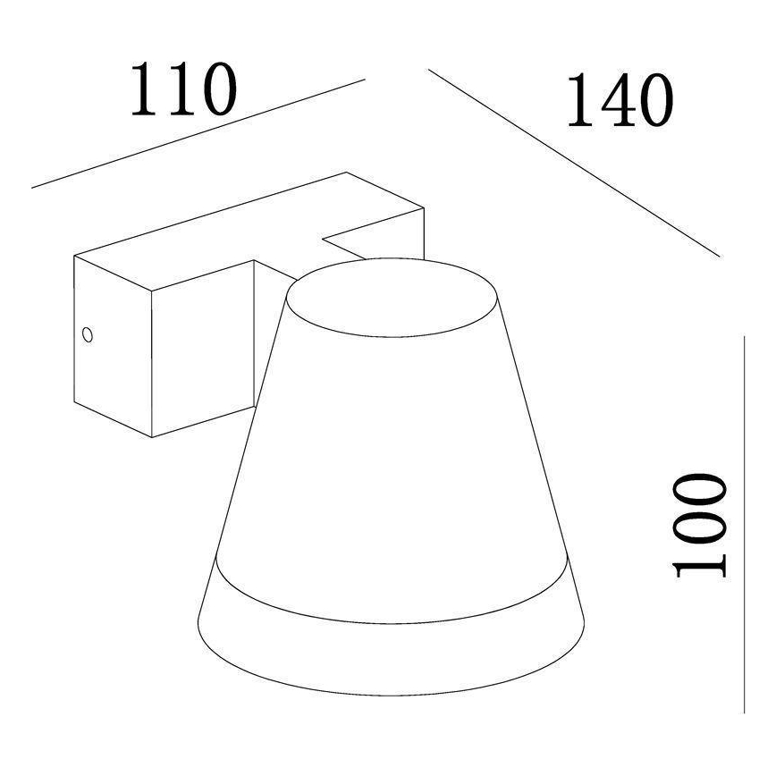 Deko-Light 731076 - LED Kinkiet zewnętrzny SERPENTIS LED/6,2W/230V IP54 czarny