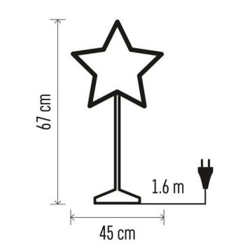 Dekoracja bożonarodzeniowa 1xE14/25W/230V śr. 45 cm złota