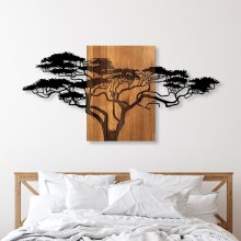 Dekoracja ścienna 70x144 cm drzewo drewno/metal